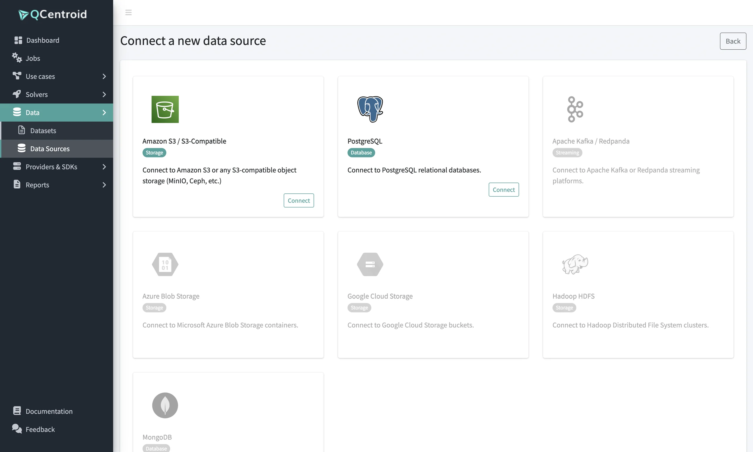 Connect a new data source: Amazon S3 and PostgreSQL connectors